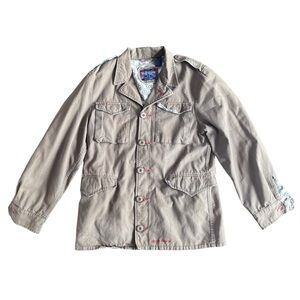 English Laundry Tan Jacket with Red Accents